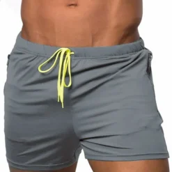 Discount OUKU Men's Running Shorts Athletic Shorts Drawstring with Phone Pocket Bottoms Sports & Outdoor Indoor Breathable Soft Quick Dry Gym Workout Running Walking Sportswear Activewear Solid Colored Black Red