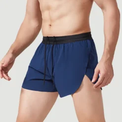 Sale OUKU Men's Running Shorts Athletic Shorts Drawstring Bottoms Athletic Breathable Quick Dry Moisture Wicking Fitness Running Active Training Sportswear Activewear Color Block Black Light Green Blue