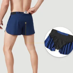 Sale OUKU Men's Running Shorts Athletic Shorts Drawstring Bottoms Athletic Breathable Quick Dry Moisture Wicking Fitness Running Active Training Sportswear Activewear Color Block Black Light Green Blue