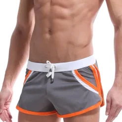 Hot OUKU Men's Running Shorts Athletic Shorts Drawstring Stripe-Trim Bottoms Athletic Athleisure Breathable Soft Quick Dry Fitness Gym Workout Marathon Sportswear Activewear Stripes Black / Orange Black White