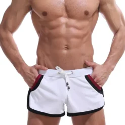 Hot OUKU Men's Running Shorts Athletic Shorts Drawstring Stripe-Trim Bottoms Athletic Athleisure Breathable Soft Quick Dry Fitness Gym Workout Marathon Sportswear Activewear Stripes Black / Orange Black White