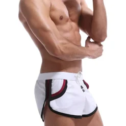 Hot OUKU Men's Running Shorts Athletic Shorts Drawstring Stripe-Trim Bottoms Athletic Athleisure Breathable Soft Quick Dry Fitness Gym Workout Marathon Sportswear Activewear Stripes Black / Orange Black White
