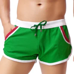 Sale OUKU Men's Running Shorts Athletic Shorts Drawstring with White Trim Bottoms Outdoor Home Cotton Breathable Comfortable Gym Workout Exercise & Fitness Leisure Sports Sportswear Activewear Fashion Black