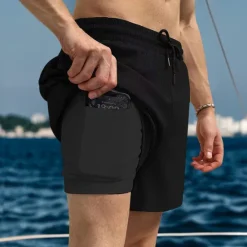 Clearance OUKU Men's Running Shorts Gym Shorts Sweat Shorts 2 in 1 High Waist Shorts Sports & Outdoor Casual Athleisure Breathable Quick Dry Lightweight Soft Running Walking Jogging Regular Fit Sportswear Activewear