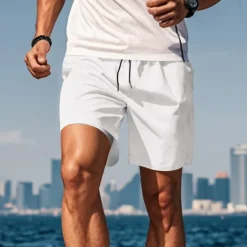 Clearance OUKU Men's Running Shorts Gym Shorts Sweat Shorts 2 in 1 High Waist Shorts Sports & Outdoor Casual Athleisure Breathable Quick Dry Lightweight Soft Running Walking Jogging Regular Fit Sportswear Activewear