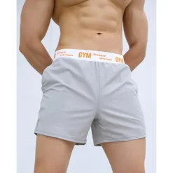 OUKU Men's Running Shorts Gym Shorts Going out Weekend Breathable Quick Dry Elastic Waist 2 in 1 Plain Short Gymnatics Casual Activewear Black White