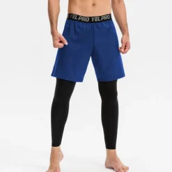 Discount OUKU Men's Running Shorts With Tights Compression Tights Leggings 2 in 1 with Phone Pocket High Waist Base Layer Sports & Outdoor Athletic Winter Spandex Breathable Quick Dry Moisture Wicking Fitness Gym