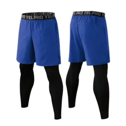 Discount OUKU Men's Running Shorts With Tights Compression Tights Leggings 2 in 1 with Phone Pocket High Waist Base Layer Sports & Outdoor Athletic Winter Spandex Breathable Quick Dry Moisture Wicking Fitness Gym