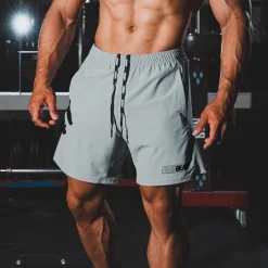 Clearance OUKU Men's Running Shorts Workout Shorts Pocket Drawstring Bottoms Athletic Breathable Moisture Wicking Soft Fitness Gym Workout Running Sportswear Activewear Black Green Grey