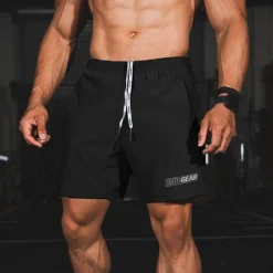 Clearance OUKU Men's Running Shorts Workout Shorts Pocket Drawstring Bottoms Athletic Breathable Moisture Wicking Soft Fitness Gym Workout Running Sportswear Activewear Black Green Grey