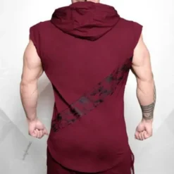 Online OUKU Men's Running Tank Top Workout Tank Sleeveless Tee Tshirt Athletic Spandex Breathable Moisture Wicking Soft Running Active Training Walking Sportswear Activewear Graphic Black Burgundy