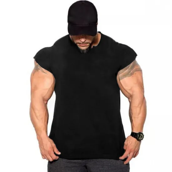 Hot OUKU Men's Running Tank Top Workout Tank Sleeveless Top Athletic Cotton Breathable Soft Sweat Out Gym Workout Running Active Training Sportswear Activewear Solid Colored Black White Army Green