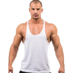 Outlet OUKU Men's Running Tank Top Workout Tank Vest / Gilet Summer Cotton Breathable Quick Dry Moisture Wicking Fitness Gym Workout Bodybuilding Sportswear Activewear Black White Yellow