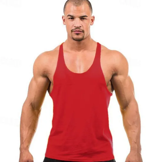 Outlet OUKU Men's Running Tank Top Workout Tank Vest / Gilet Summer Cotton Breathable Quick Dry Moisture Wicking Fitness Gym Workout Bodybuilding Sportswear Activewear Black White Yellow