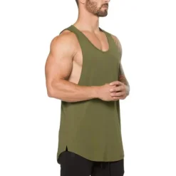 Sale OUKU Men's Running Tank Top Workout Tank Sleeveless Vest / Gilet Summer Cotton Breathable Quick Dry Yoga Fitness Running Sportswear Activewear Black White Green
