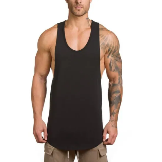 Sale OUKU Men's Running Tank Top Workout Tank Sleeveless Vest / Gilet Summer Cotton Breathable Quick Dry Yoga Fitness Running Sportswear Activewear Black White Green