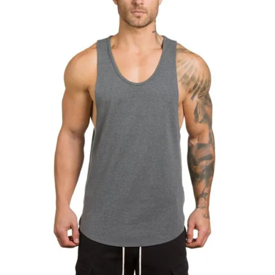 Sale OUKU Men's Running Tank Top Workout Tank Sleeveless Vest / Gilet Summer Cotton Breathable Quick Dry Yoga Fitness Running Sportswear Activewear Black White Green