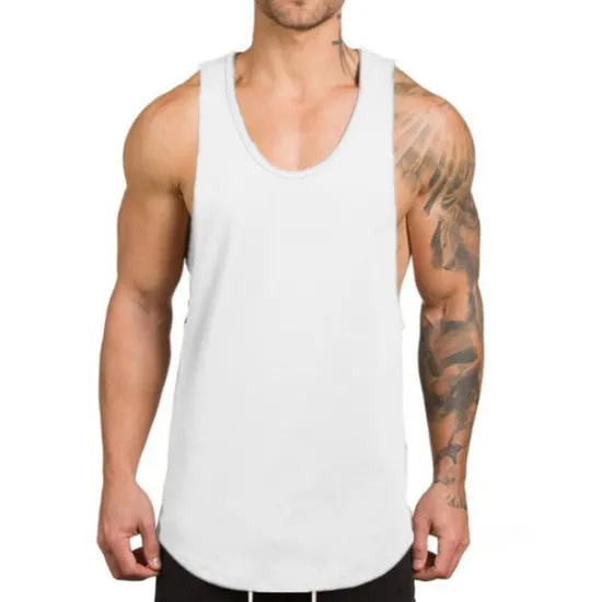 Sale OUKU Men's Running Tank Top Workout Tank Sleeveless Vest / Gilet Summer Cotton Breathable Quick Dry Yoga Fitness Running Sportswear Activewear Black White Green