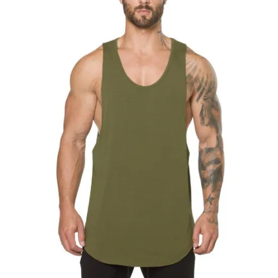 Sale OUKU Men's Running Tank Top Workout Tank Sleeveless Vest / Gilet Summer Cotton Breathable Quick Dry Yoga Fitness Running Sportswear Activewear Black White Green