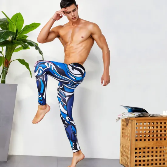Hot OUKU Men's Running Tights Leggings Base Layer Bottoms Yoga Sports & Outdoor Athletic Spring Breathable Moisture Wicking Soft Compression Fitness Gym Workout Running Skinny Sportswear Activewear Optical