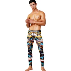 Hot OUKU Men's Running Tights Leggings Base Layer Bottoms Yoga Sports & Outdoor Athletic Spring Breathable Moisture Wicking Soft Compression Fitness Gym Workout Running Skinny Sportswear Activewear Optical