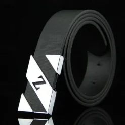 Best OUKU Men's Sashes Belt Men's belt Waist Belt Black White PU Leather Alloy Modern Contemporary Solid / Plain Color Daily Wear Vacation Casual Daily