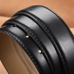 New OUKU Men's Sashes Belt Men's belt Waist Belt Black Blue PU Leather Alloy Modern Contemporary Solid / Plain Color Daily Wear Vacation Casual Daily