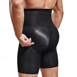 Best OUKU Men's Shapewear Going out Weekend Soft Tummy Control Hip Lift Up Body Sculpting Plain Short Gymnatics Casual Activewear Black Khaki