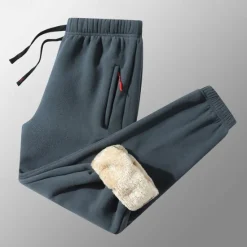 Best OUKU Men's Sherpa Athletic Pants Trousers Straight Leg Sweatpants Pocket Drawstring Elastic Waist Plain Comfort Warm Sports Outdoor Daily Fashion Casual ArmyGreen Black Micro-elastic