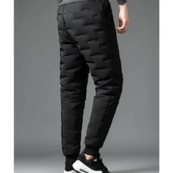 Sale OUKU Men's Sherpa Fleece Pants Sweatpants Joggers Trousers Pocket Drawstring Elastic Waist Plain Comfort Warm Sports Outdoor Daily Fashion Casual Black 1# Black Micro-elastic