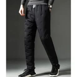 Sale OUKU Men's Sherpa Fleece Pants Sweatpants Joggers Trousers Pocket Drawstring Elastic Waist Plain Comfort Warm Sports Outdoor Daily Fashion Casual Black 1# Black Micro-elastic