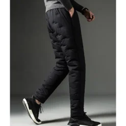 Sale OUKU Men's Sherpa Fleece Pants Sweatpants Joggers Trousers Pocket Drawstring Elastic Waist Plain Comfort Warm Sports Outdoor Daily Fashion Casual Black 1# Black Micro-elastic