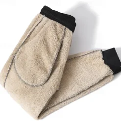 Clearance OUKU Men's Sherpa Fleece Pants Sweatpants Joggers Trousers Drawstring Elastic Waist Plain Comfort Warm Full Length Outdoor Casual Daily Sports Fashion Black Grey