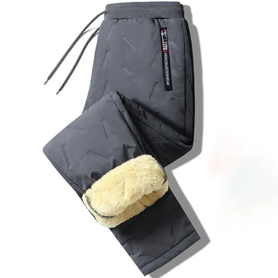Outlet OUKU Men's Sherpa Fleece Pants Sweatpants Winter Pants Trousers Pocket Drawstring Elastic Waist Plain Comfort Breathable Outdoor Daily Going out Fashion Casual / Sporty Black Black Straight Leg