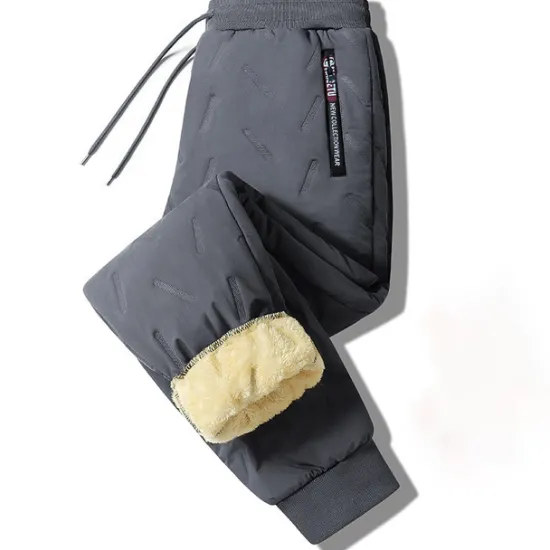 Outlet OUKU Men's Sherpa Fleece Pants Sweatpants Winter Pants Trousers Pocket Drawstring Elastic Waist Plain Comfort Breathable Outdoor Daily Going out Fashion Casual / Sporty Black Black Straight Leg