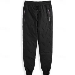 Outlet OUKU Men's Sherpa Fleece Pants Sweatpants Winter Pants Trousers Pocket Drawstring Elastic Waist Plain Comfort Breathable Outdoor Daily Going out Fashion Casual / Sporty Black Black Straight Leg