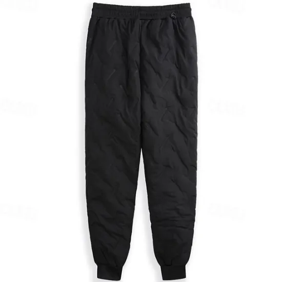 Outlet OUKU Men's Sherpa Fleece Pants Sweatpants Winter Pants Trousers Pocket Drawstring Elastic Waist Plain Comfort Breathable Outdoor Daily Going out Fashion Casual / Sporty Black Black Straight Leg