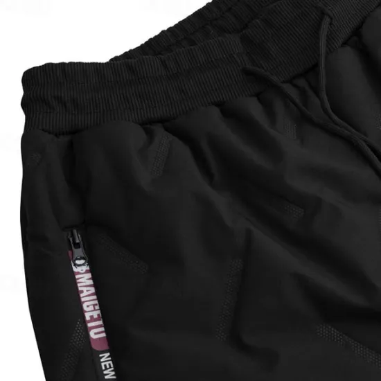 Outlet OUKU Men's Sherpa Fleece Pants Sweatpants Winter Pants Trousers Pocket Drawstring Elastic Waist Plain Comfort Breathable Outdoor Daily Going out Fashion Casual / Sporty Black Black Straight Leg
