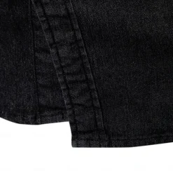 Outlet OUKU Men's Shirt Black Dark Blue Light Blue Long Sleeve Solid Color Rolled collar Outdoor Causal Buttons Clothing Apparel Daily Casual Daily Leisure
