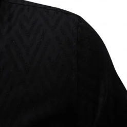 Hot OUKU Men's Shirt Black White khaki Long Sleeve Solid Color Standing Collar Outdoor Causal Buttons Clothing Apparel Daily Casual Daily Leisure