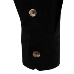 Hot OUKU Men's Shirt Black White khaki Long Sleeve Solid Color Standing Collar Outdoor Causal Buttons Clothing Apparel Daily Casual Daily Leisure