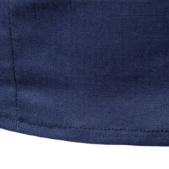 Online OUKU Men's Shirt Cotton Linen Shirt Casual Shirt Plain Casual Daily Black White Navy Blue Long Sleeve V Neck Summer Clothing Apparel