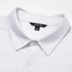 Hot OUKU Men's Shirt Cotton Linen Shirt Starfish Outdoor Vacation White Sky Blue Long Sleeve Rolled collar Summer Spring Clothing Apparel Buttons