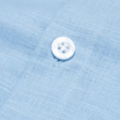 Hot OUKU Men's Shirt Cotton Linen Shirt Starfish Outdoor Vacation White Sky Blue Long Sleeve Rolled collar Summer Spring Clothing Apparel Buttons
