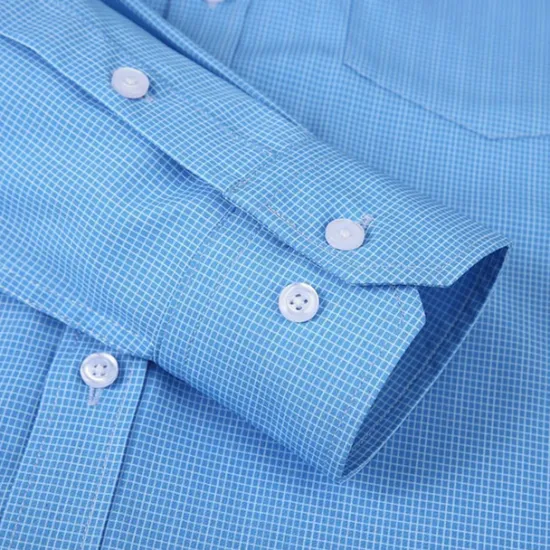 Sale OUKU Men's Shirt Dress Shirt Button Up Shirt Plaid / Check Wedding Daily Pink Red Blue Sky Blue Long Sleeve Turndown Spring & Fall Clothing Apparel Pocket