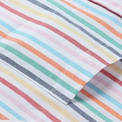 Sale OUKU Men's Shirt Dress Shirt Button Up Shirt Stripe Wedding Party Light Blue White Blue Sky Blue Long Sleeve Lapel Spring Fall Clothing Apparel