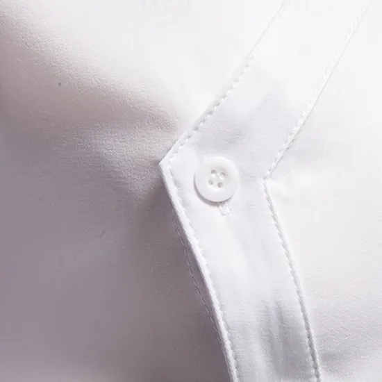 Clearance OUKU Men's Shirt Dress Shirt Button Up Shirt Plain Wedding Party Black White Red Navy Blue Long Sleeve Lapel Spring & Fall Clothing Apparel Embroidered