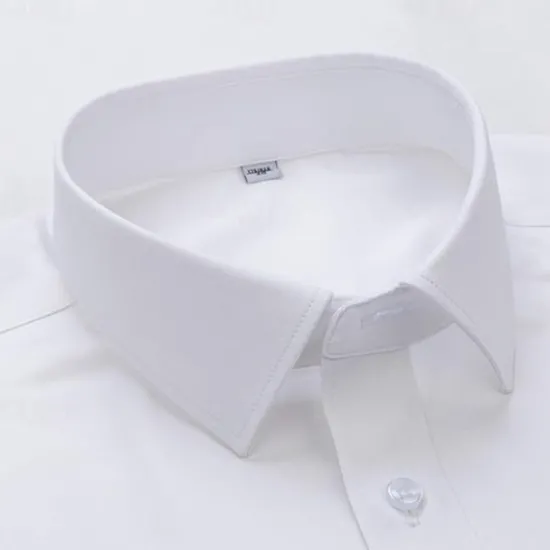 Online OUKU Men's Shirt Dress Shirt Button Up Shirt Solid Color Wedding Party Black White Pink Wine Short Sleeve Lapel Summer Clothing Apparel Buttons