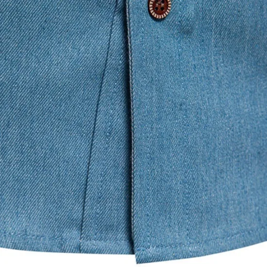 Online OUKU Men's Shirt Dress Shirt Button Up Shirt Solid / Plain Color Wedding Daily Dark Blue Dark Gray Light Sky Blue Long Sleeve Turndown Spring & Fall Clothing Apparel Fashion