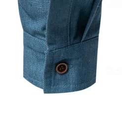 Online OUKU Men's Shirt Dress Shirt Button Up Shirt Solid / Plain Color Wedding Daily Dark Blue Dark Gray Light Sky Blue Long Sleeve Turndown Spring & Fall Clothing Apparel Fashion
